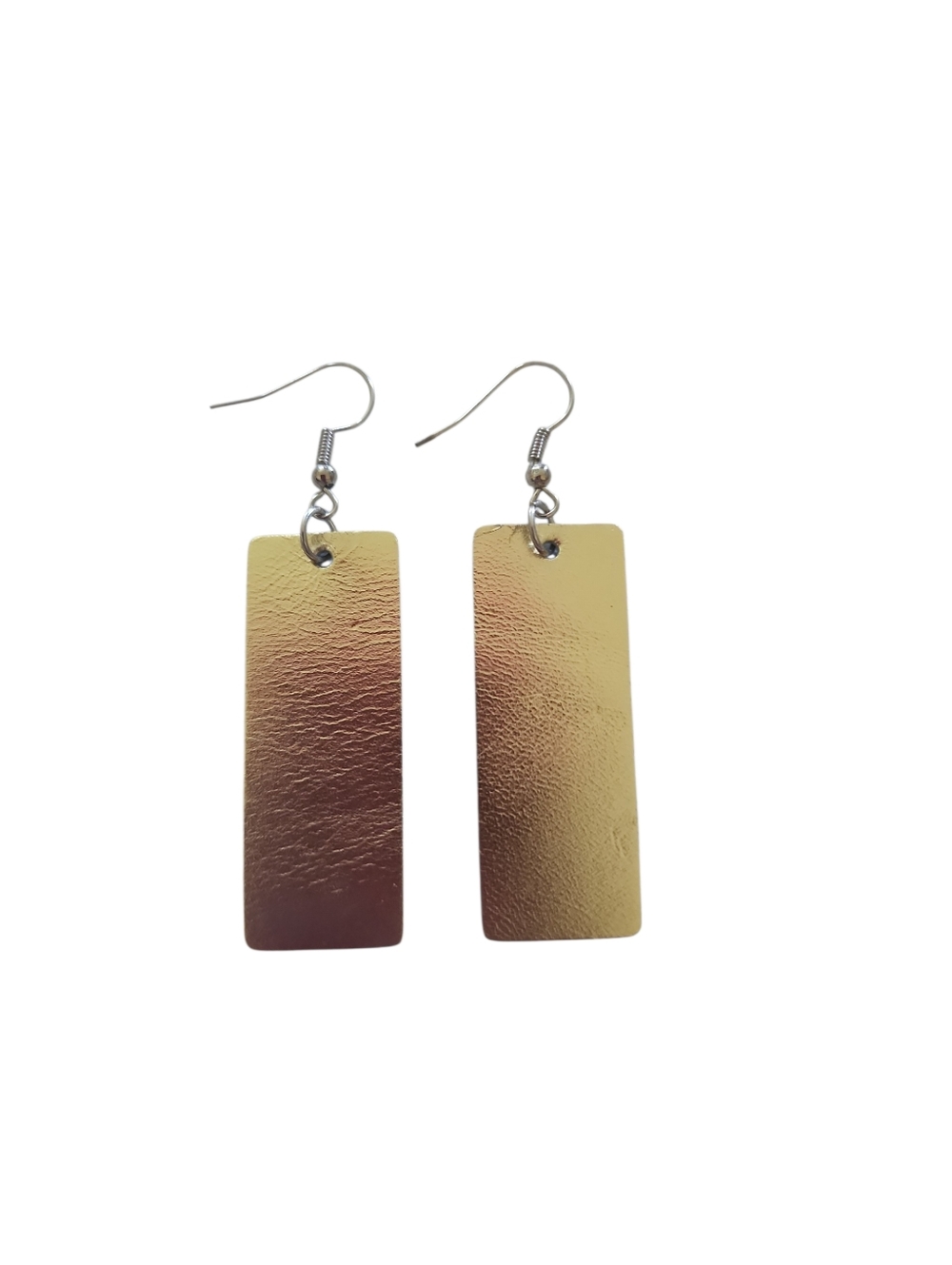 (3)Minimalist Gold Rectangular Drop Earrings